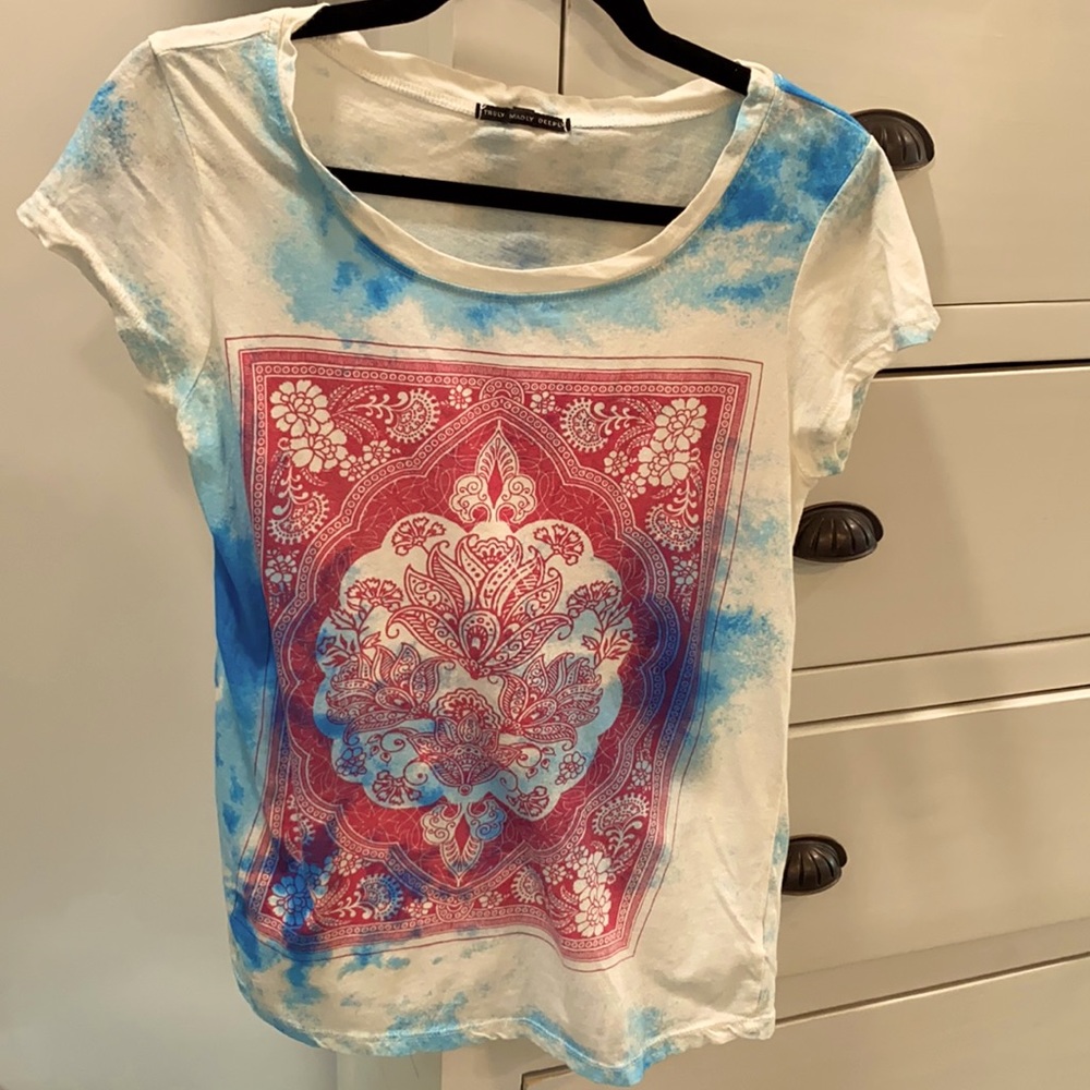 Truly madly deeply tie-dye shirt (M)
